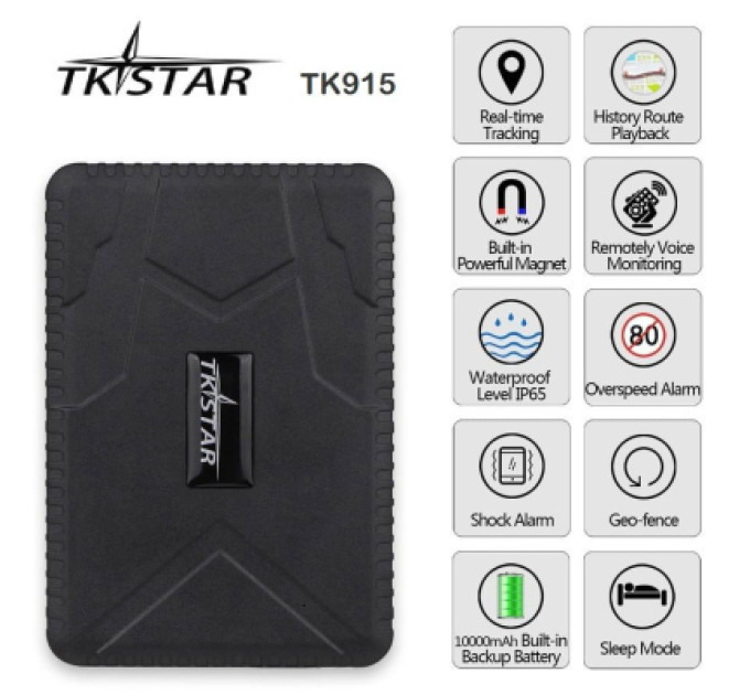 Voltronic GPS-трекер для авто Voltronic TK-STAR TK-915 з магнітом 5 кг і акб 10000Ah на 120 діб Q50 (TK-915)