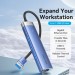 Vention Концентратор Vention USB 3.0 to USB 3.0x3/RJ45/Type-C Hub Blue Aluminum Alloy 5-in-1 (TGFSB)