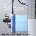 Vention Концентратор Vention USB 3.0 to USB 3.0x3/RJ45/Type-C Hub Blue Aluminum Alloy 5-in-1 (TGFSB)