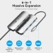 Vention Концентратор Vention USB 3.1 Type-C to HDMI 4K60Hz/USB 3.0x3/RJ45/PD 100W 6-in-1 (TQHHB)