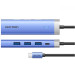 Vention Концентратор Vention USB 3.1 Type-C to HDMI/USB 3.0x3/PD 100W Blue Aluminum Alloy Hub 5-in-1 (TGESB)