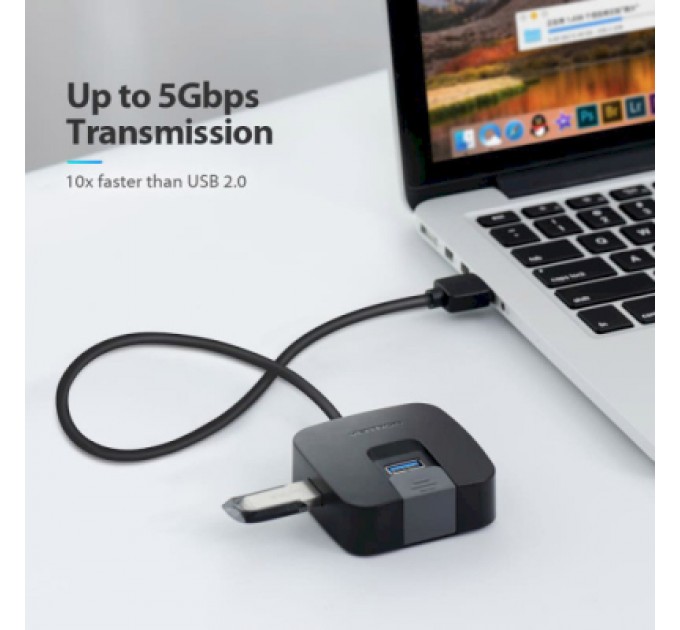 Vention Концентратор Vention USB 3.0 to 4хUSB 3.0 Black 1.0m (CHBBF)