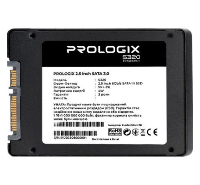 Prologix Накопичувач SSD 2.5" 960GB Prologix (PRO960GS320)