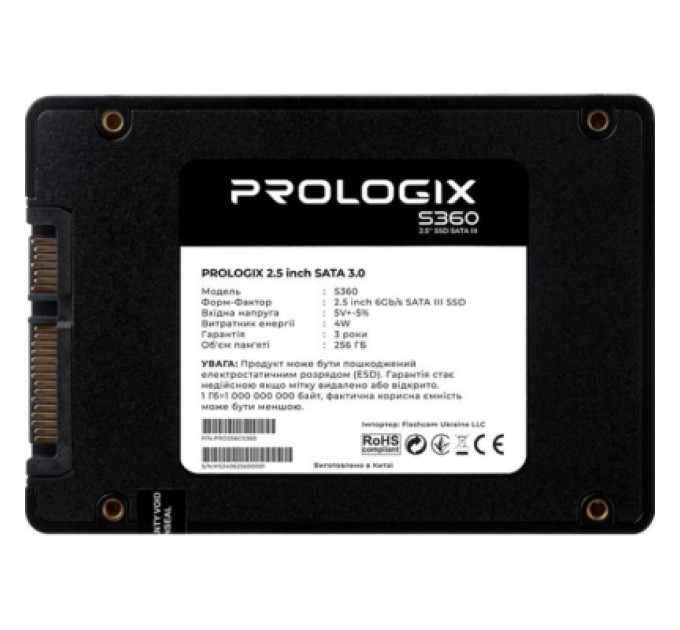 Prologix Накопичувач SSD 2.5" 256GB S360 Prologix (PRO256GS360)