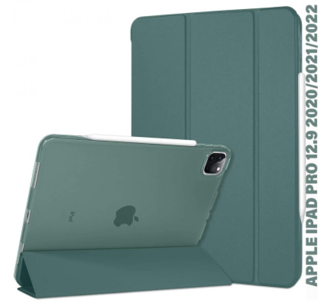 Чохол до планшета BeCover Tri Fold Hard Apple iPad Pro 12.9 2020/2021/2022 Dark Green (711720)