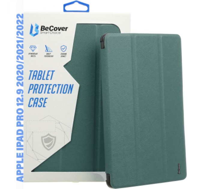 Чохол до планшета BeCover Tri Fold Hard Apple iPad Pro 12.9 2020/2021/2022 Dark Green (711720)
