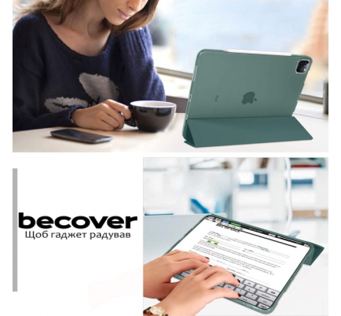 Чохол до планшета BeCover Tri Fold Hard Apple iPad Pro 12.9 2020/2021/2022 Dark Green (711720)