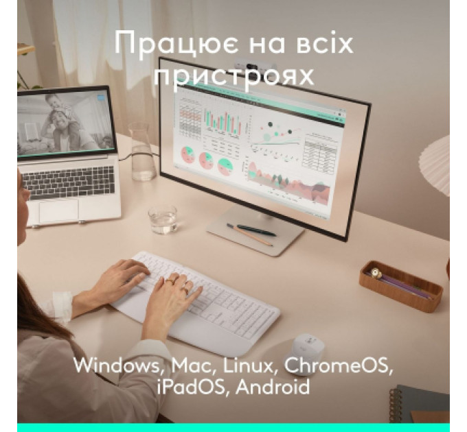Logitech Мишка Logitech Signature Comfort Plus M850L Wireless/USB-C Off-White (910-007716)