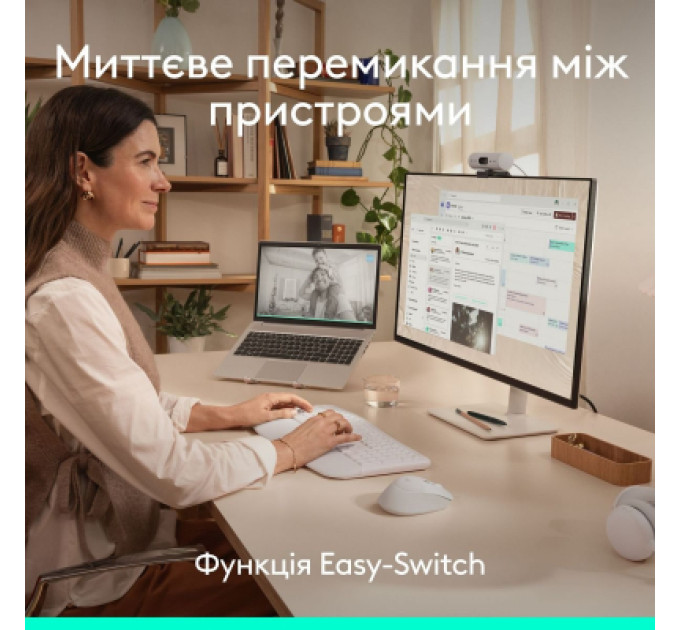 Logitech Мишка Logitech Signature Comfort Plus M850L Wireless/USB-C Off-White (910-007716)