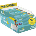 Pampers Дитячі вологі серветки Pampers Fresh Clean 80 шт х 9 пачок (720 шт) (8006530134583)