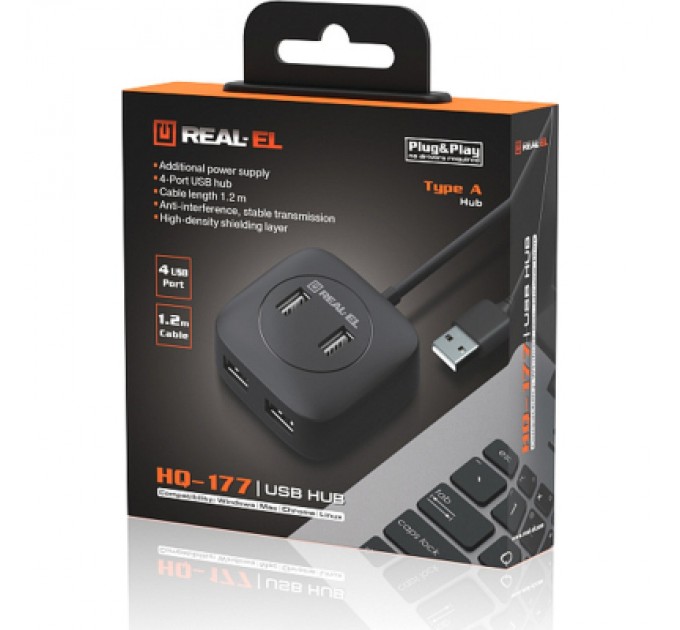 Концентратор REAL-EL HQ-177 black (EL123110009)