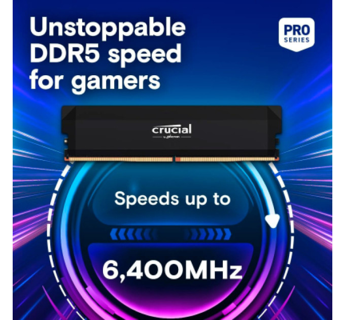 Crucial Модуль пам'яті для комп'ютера DDR5 16GB 6400 MHz Pro Micron (CP16G64C38U5B)
