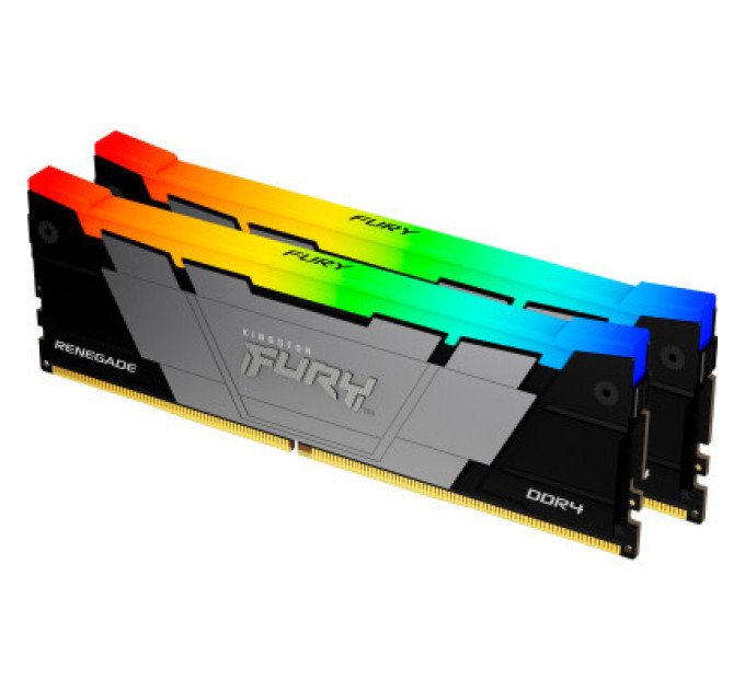 Kingston Fury (ex.HyperX) Модуль пам'яті для комп'ютера DDR4 32GB (2x16GB) 3200 MHz RenegadeRGB Kingston Fury (ex.HyperX) (KF432C16RB12AK2/32)