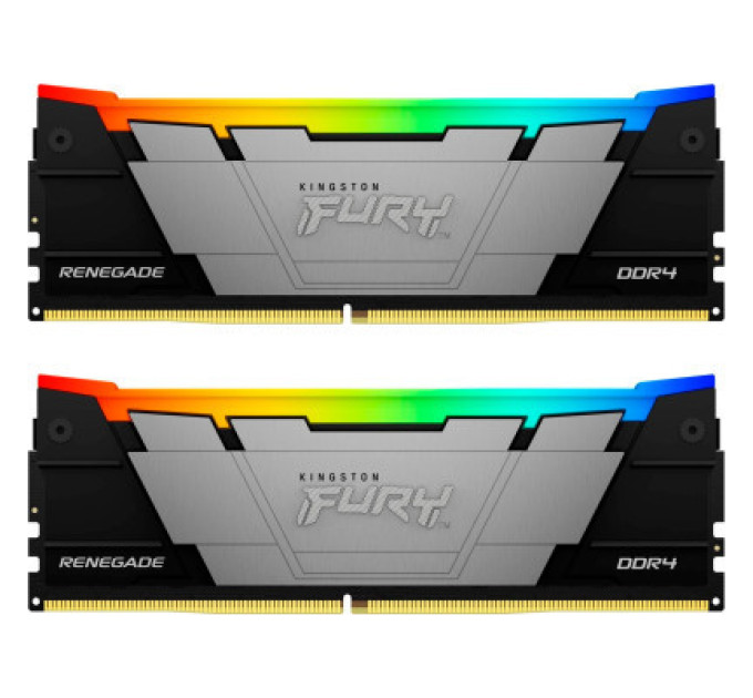 Kingston Fury (ex.HyperX) Модуль пам'яті для комп'ютера DDR4 32GB (2x16GB) 3200 MHz RenegadeRGB Kingston Fury (ex.HyperX) (KF432C16RB12AK2/32)