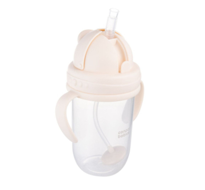 Canpol babies Поїльник-непроливайка Canpol babies з трубочкою і обтяжувачем, 270 мл, кремова (56/623_cre)