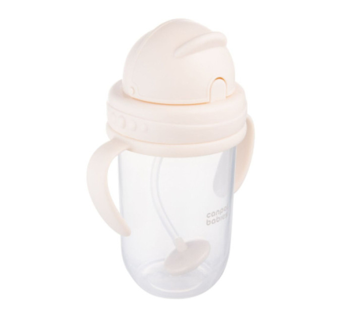 Canpol babies Поїльник-непроливайка Canpol babies з трубочкою і обтяжувачем, 270 мл, кремова (56/623_cre)