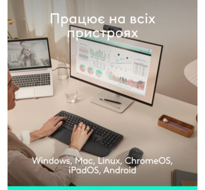 Logitech Мишка Logitech Signature Comfort Plus M850L Wireless/USB-C Graphite (910-007715)