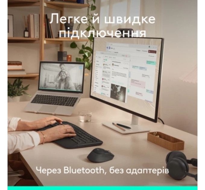 Logitech Мишка Logitech Signature Comfort Plus M850L Wireless/USB-C Graphite (910-007715)