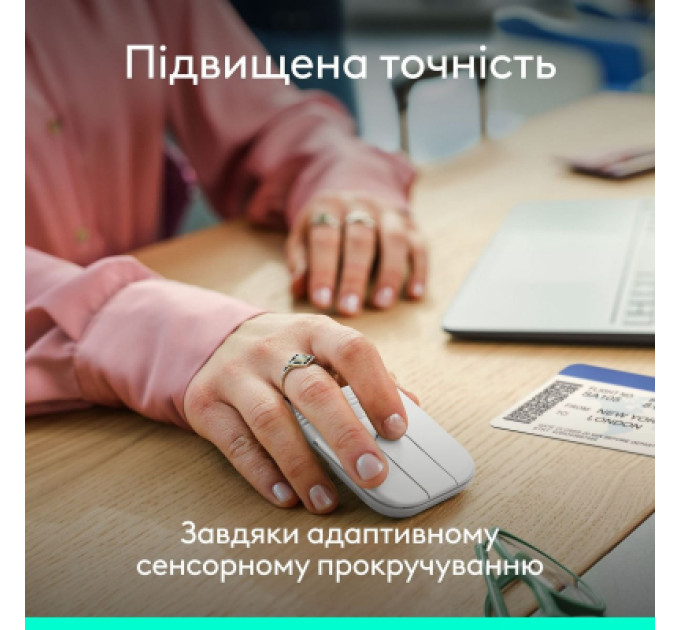 Logitech Мишка Logitech Mobi Fold Bluetooth Off-White (910-007631)