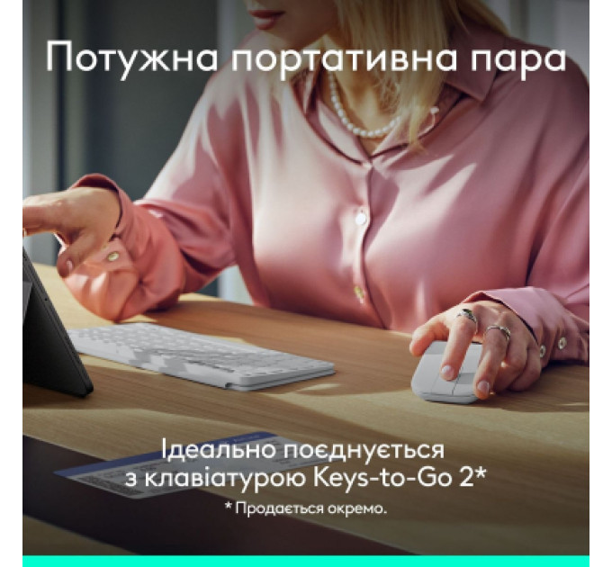 Logitech Мишка Logitech Mobi Fold Bluetooth Off-White (910-007631)