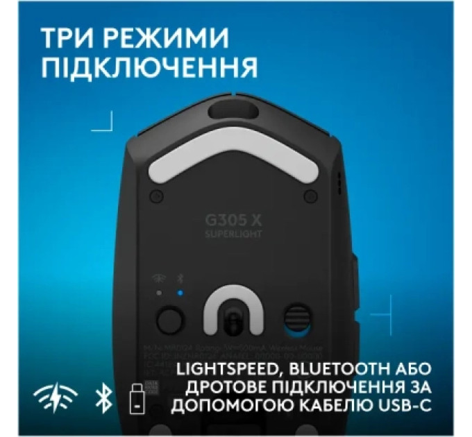 Logitech Мишка Logitech G305 X Superlight Wireless Black (910-007739)