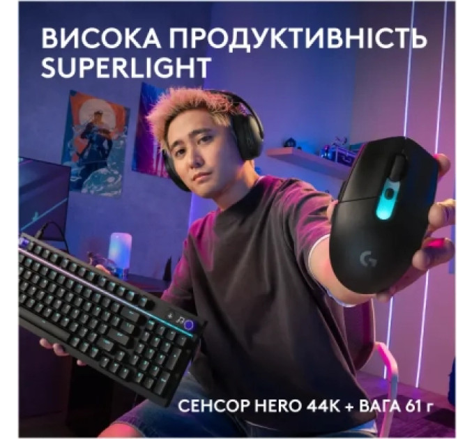 Logitech Мишка Logitech G305 X Superlight Wireless Black (910-007739)