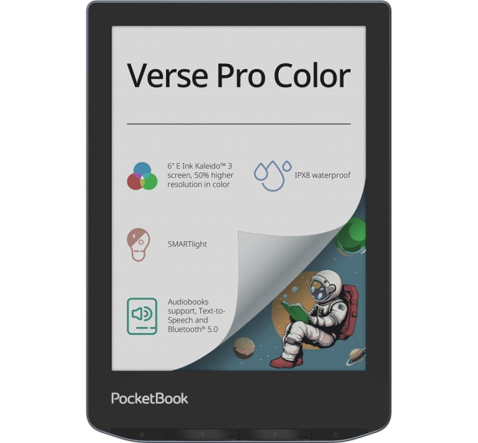 Pocketbook Електронна книга Pocketbook 634K3 Verse Pro Color, StormySea (PB634K3-1-CIS)