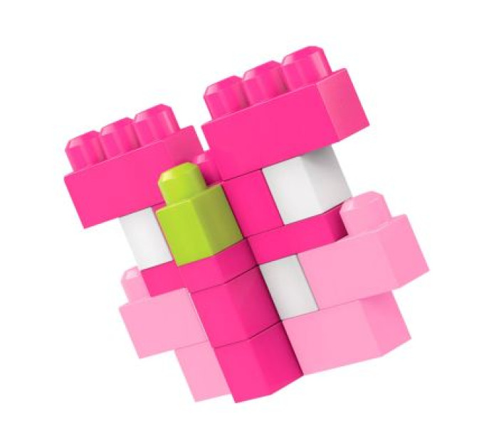 Mega Bloks Конструктор Mega Bloks рожевий у мішку 80 деталей (DCH62)