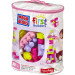 Mega Bloks Конструктор Mega Bloks рожевий у мішку 80 деталей (DCH62)