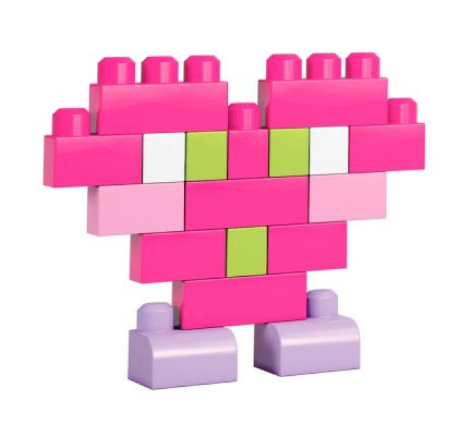 Mega Bloks Конструктор Mega Bloks рожевий у мішку 80 деталей (DCH62)