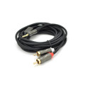 VEGGIEG Кабель мультимедійний 3.5mm M to 2xRCA M 5.0m black VEGGIEG (YT-AR2-5)