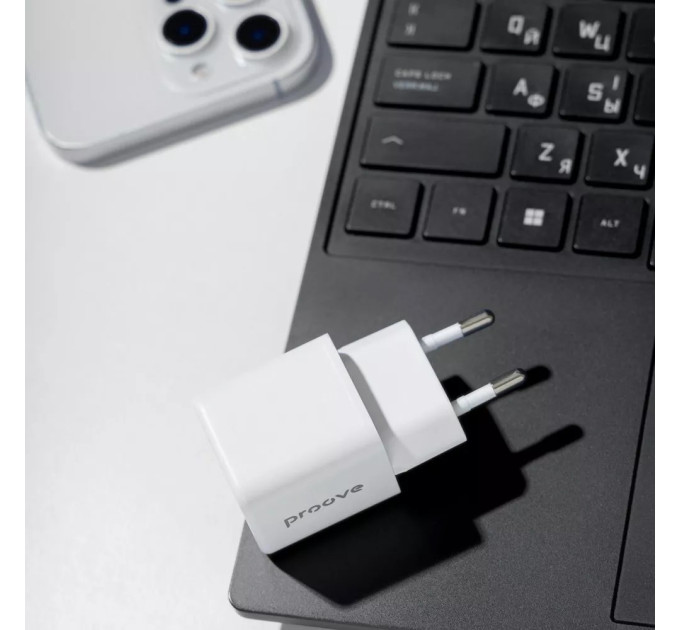 Proove Мережевий зарядний пристрій Proove Pocket GaN 25W White (WCPG25010202)