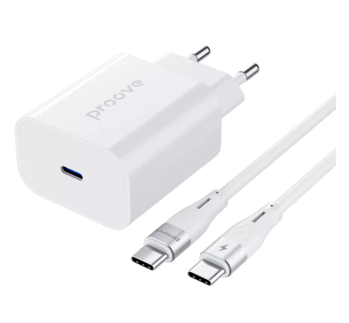 Proove Мережевий зарядний пристрій Proove Rapid 20W White (WCRP20012102) + кабель Lightning
