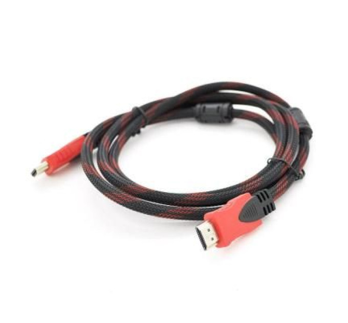 Merlion Кабель мультимедійний HDMI to HDMI 20.0m v1.4, OD-7.4mm Black/RED Merlion (YT-HDMI(M)/(M)NY/RD-20m)