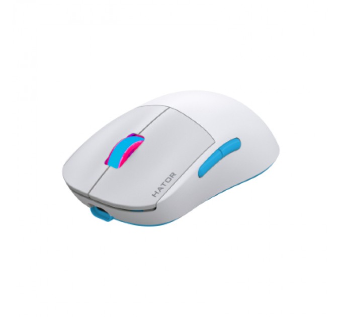 Hator Мишка Hator Quasar 2 Pro Wireless/Bluetooth/USB White/Cyan (HTM561WC)