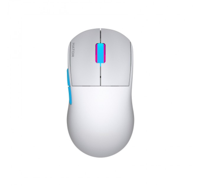 Hator Мишка Hator Quasar 2 Pro Wireless/Bluetooth/USB White/Cyan (HTM561WC)
