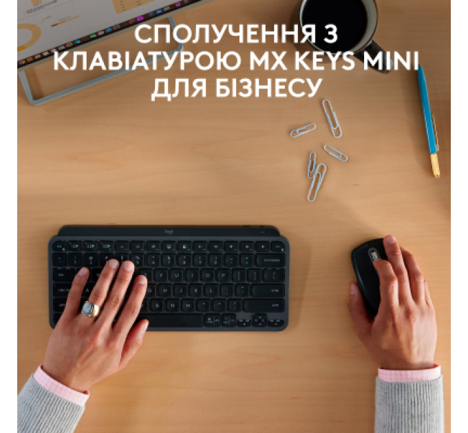 Logitech Мишка Logitech MX Anywhere 3S for Business Wireless/Bluetooth + Mouse Pad Studio Series Graphite (MX910-006958)