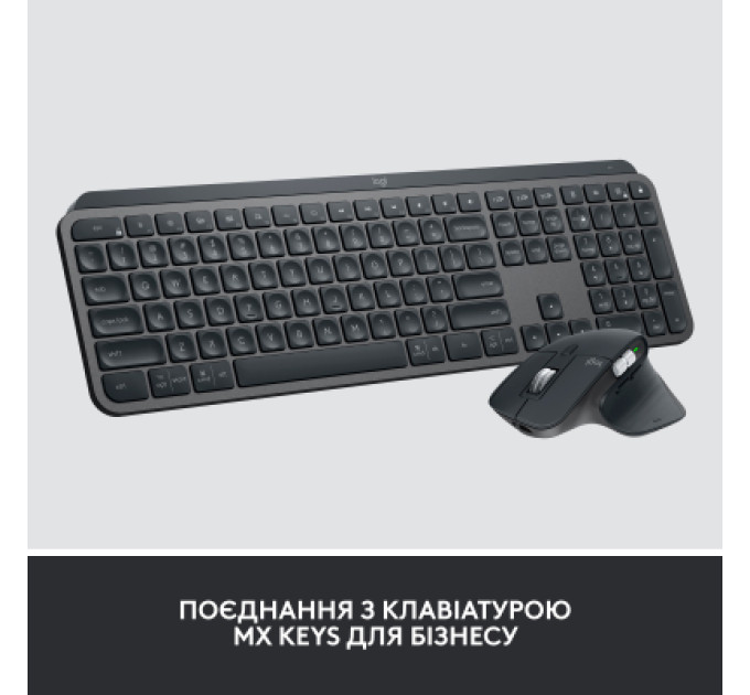 Logitech Мишка Logitech MX Master 3S for Business Performance Wireless/Bluetooth + Mouse Pad Studio Series Graphite (MX910-006582)