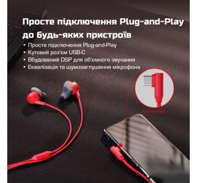 HyperX Навушники HyperX Cloud Earbuds III S Wired Red (BN7S2AA)