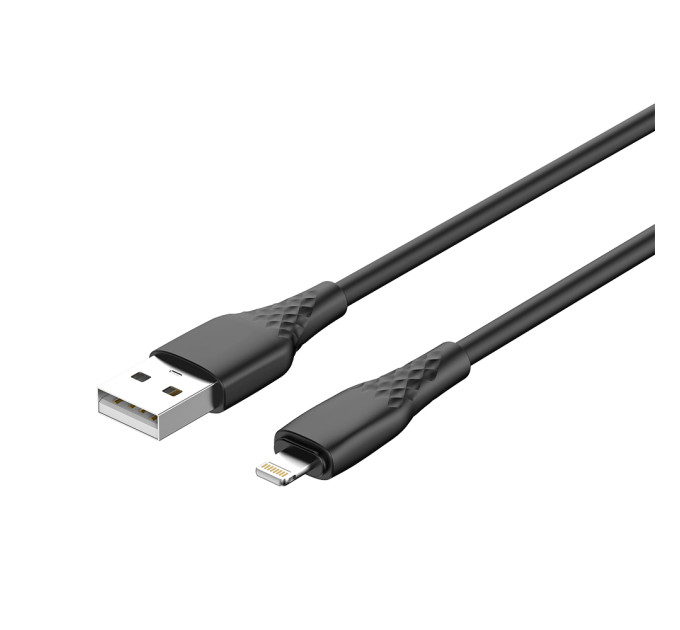 ColorWay Кабель ColorWay USB - Lightning (M/M), textured PVC, 3А, 2 м, Black (CW-CBUL095-BK)