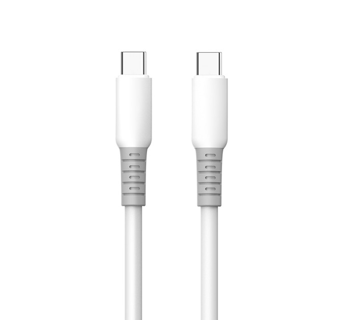 ColorWay Кабель ColorWay USB Type-C - USB Type-C (M/M), liquid silicone, 3А, 1 м, White (CW-CBPDCC093-WT)