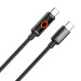 ColorWay Кабель ColorWay USB Type-C - USB Type-C (M/M), Breathing Light, 3А, 1 м, Black (CW-CBPDCC103-BK)