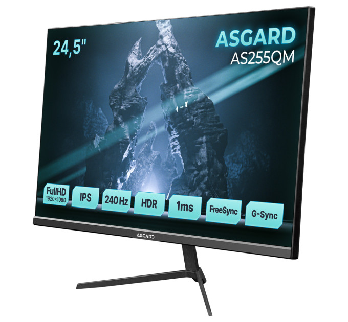 ASGARD Монітор ASGARD Gaming 24.5" AS255QM IPS Black 240Hz