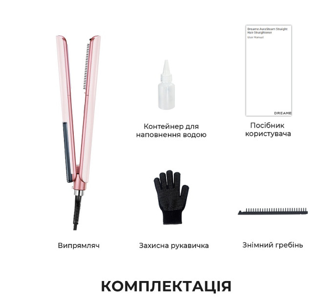 Dreame Випрямляч для волосся Dreame AuraSteam Straight Pink (AA01A-PK)