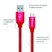 ColorWay Дата кабель Кабель Colorway USB - Type-C 2.1А 1м червоний ColorWay (CW-CBUC003-RD)
