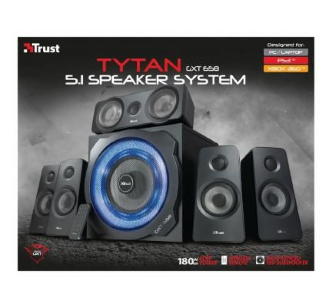 Trust Акустична система Trust GXT 658 Tytan 5.1 Surround Speaker System (21738)