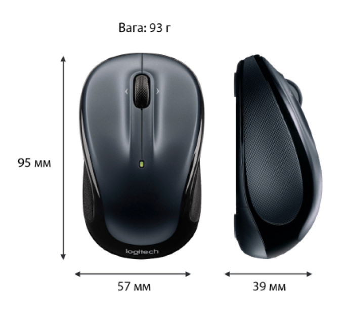 Logitech Мишка Logitech M325s Wireless Dark Silver (910-006812)