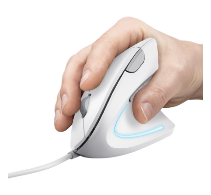 Trust Мишка Trust Verto Ergonomic USB White (25133)