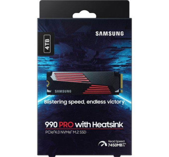 Samsung Накопичувач SSD M.2 2280 4TB 990 PRO with Heatsink Samsung (MZ-V9P4T0CW)