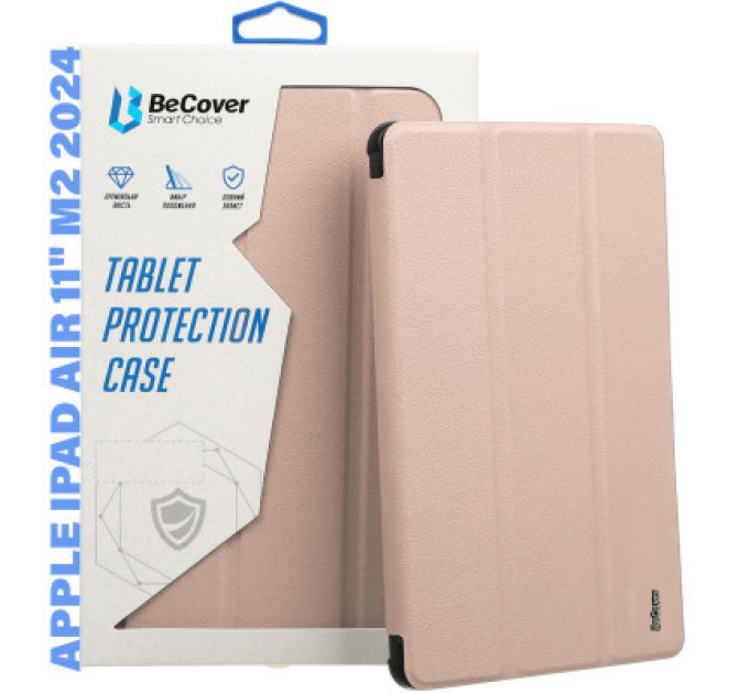 BeCover Чохол до планшета BeCover Tri Fold Soft TPU Silicone Apple iPad Air 11" M2 2024 Pink (711410)